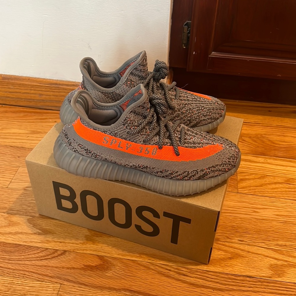 Yeezy 350 V2 Beluga Size 6 Gray and Orange Reflective 2021 W/ Box